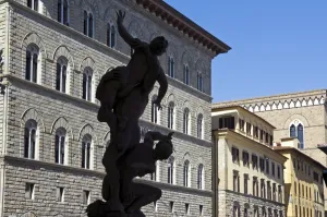 Images Dated 8th March 2009: The Rape of the Sabine women, Loggia dei Lanzi, Florence (Firenze), UNESCO World Heritage Site