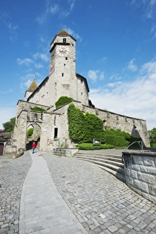 Typical Culture Prints: Rapperswil Jona, 13th century castle, Switzerland, Europe