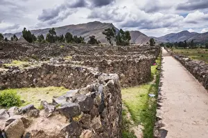 Inca Prints: Raqchi Inca ruins, an archaeological site in the Cusco Region, Peru, South America