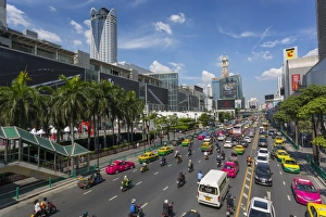 Thai Culture Prints: Ratchadamri Road, Bangkok, Thailand, Southeast Asia, Asia