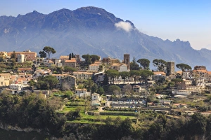 Duomo Prints: Ravello, Duomo, Villa Rufolo, terraces and mountains, from Scala, Amalfi Coast, UNESCO
