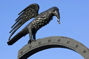 Budapest Prints: Raven motif derived from Coat of Arms of Matthias Corvinus