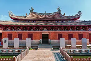 Roofs Prints: The rear of the main hall of Tianhou Temple, Quanzhou, UNESCO, Fujian, China