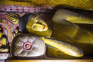 Sri Lanka Prints: Reclining Buddha in Cave 3 (Great New Monastery)