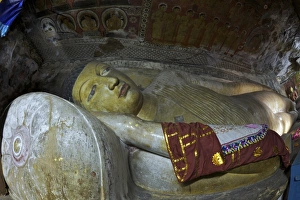 Temple Complex Prints: Reclining Buddha, Cave of the Divine King