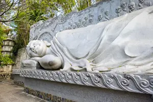 Nha Trang Prints: Reclining Buddha at Long Son Pagoda (Chua Long Son) Buddhist temple