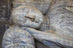 Reclining Buddha statue, Gal Vihara, Polonnaruwa, UNESCO World Heritage Site, North Central Province, Sri Lanka, Asia