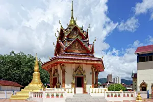 Meditation Prints: Reclining Buddha Wat Chaiyamangalaram Thai Buddhist Temple