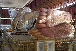 Burma Prints: Reclining Chaukhtatgyi Buddha, Chaukhtatgyi Paya