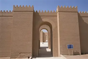 Babylonian Prints: Reconstruction of Nebuchadnezzars Palace at archaeological site