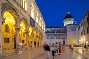Dubrovnik Gallery: Rectors Palace and Cathedral at dusk, UNESCO World Heritage Site, Dubrovnik, Dalmatian Coast