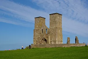 Towers Prints: Reculver Towers, Herne Bay, Kent, England, United Kingdom, Europe