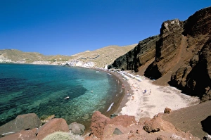 Red beach, Akrotiri, island of Santorini (Thira), Cyclades Islands, Aegean Red beach, Akrotiri, island of Santorini (Thira), Cyclades Islands, Aegean