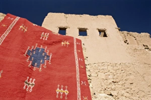 Ouarzazate Prints: Red carpet drying in the sun