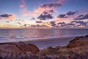 Sylt Prints: Red Cliffs beach (Rotes Kliff) at sunset