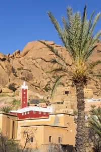 Anti Atlas Prints: The Red Mosque of Adai, Tafraoute, Anti Atlas, Morocco, North Africa, Africa