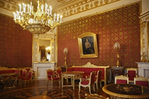 Red parlour, Yusupov Palace, St. Petersburg, Russia, Europe