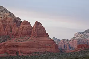 Red Rock Prints: Red rock formations at sunset, Coconino National Forest, Arizona, United States of America