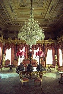 Palaces Prints: The Red Room, Dolmabahce Palace, Istanbul, Turkey, Europe