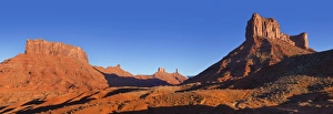Moab Prints: Red Sandstone Rock, Castle Valley at sunset