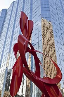 Red sculpture, Leadership Square, Oklahoma City, Oklahoma, United States of America