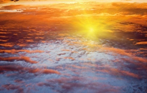 Red sky at sunrise, Florida, United States of America, North America