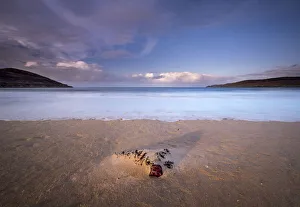 Skies Prints: Red Stone, Torrisdale Bay, near Torrisdale, Sutherland, Scottish Highlands, Scotland