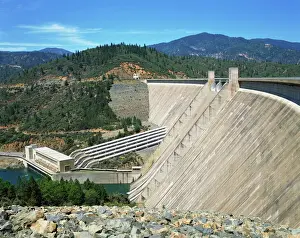 Electricity Prints: The Redding Shasta Dam in California, United States of America, North America