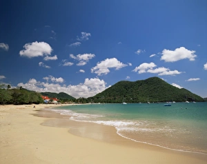 Windward Islands Prints: Reduit beach, Rodney Bay, St