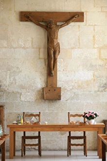 Images Dated 11th February 2006: Refectory, Notre Dame du Bec Benedictine Abbey, Le Bec Hellouin, Eure, Normandy