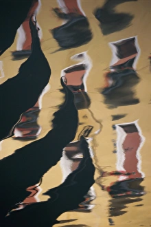 Gondola Prints: Reflection of gondola prows