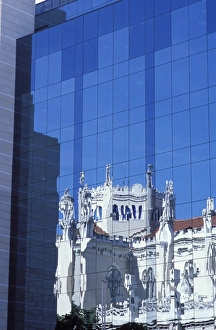 Madrid Prints: Reflection of Iglesia Notre Sra de la Concepcion