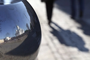 Images Dated 11th June 2009: Reflection of Lutheran Cathedral, Senate Square, Helsinki, Finland, Scandinavia, Europe