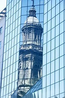 Images Dated 10th November 2006: Reflection of the Metropolitan Cathedral in a modern building downtown