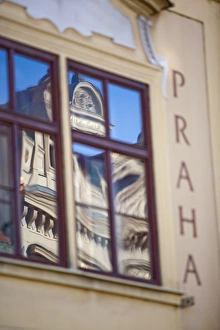 Old Town Square Prints: Reflection, Old Town Square, Prague, Bohemia, Czech Republic, Eirp[e