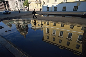Reflection of St. Isaacs cathedral, St. Petersburg, Russia, Europe Reflection of St. Isaacs cathedral, St. Petersburg, Russia, Europe