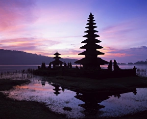 Lake Bratan Prints: Reflections of the Candikuning Temple in the water