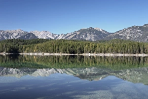 Images Dated 20th October 2008: Reflections, Eibsee lake, Bavaria, Germany, Europe