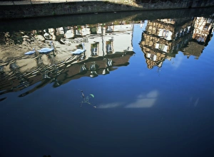Ripple Prints: Reflections, Strasbourg, Bas-Rhin department, Alsace, France, Europe