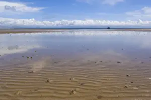 Llyn Peninsula Prints: Reflections in the tidal seawater pools of the long sweeping beach of Llanbedrog