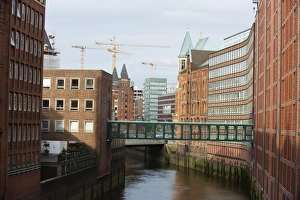 Apartments Prints: Regenerated docks area, Hamburg, Germany, Europe