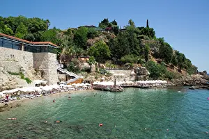 Friends Prints: Relaxation and sunbathing at Mermerli Beach in Kaleici
