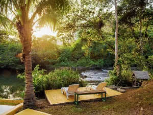 Chairs Prints: Relaxing at Hostal Oasis The Traveler in Lanquin