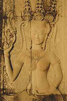 Relief carving on the temple at Angkor Wat, Angkor, Siem Reap, Cambodia, Indochina, Asia