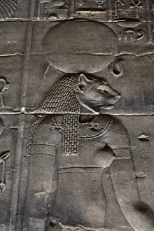 Philae Prints: Relief carvings adorn the walls of the Temple of Philae, UNESCO World Heritage Site