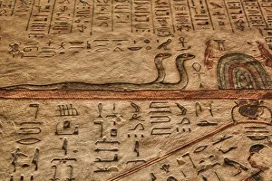 Snake Prints: Relief of Egyptian Snake God Nehebkau