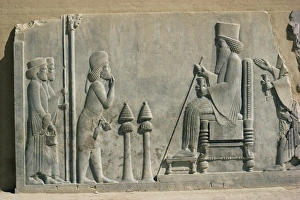 Persepolis Prints: Relief of the enthronement of Darius