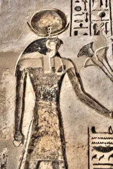 Mystery Prints: Relief of God Horus, Temple of Khonsu, Karnak Temple Complex, UNESCO World Heritage Site