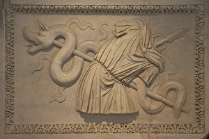 Images Dated 28th April 2010: Reliefs from Hadrianeum in Rome, Farnese Excavations, National Archaeological Museum