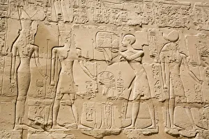 Reliefs, Offering to God Amun, Great Hypostyle Hall, Karnak Temple Complex